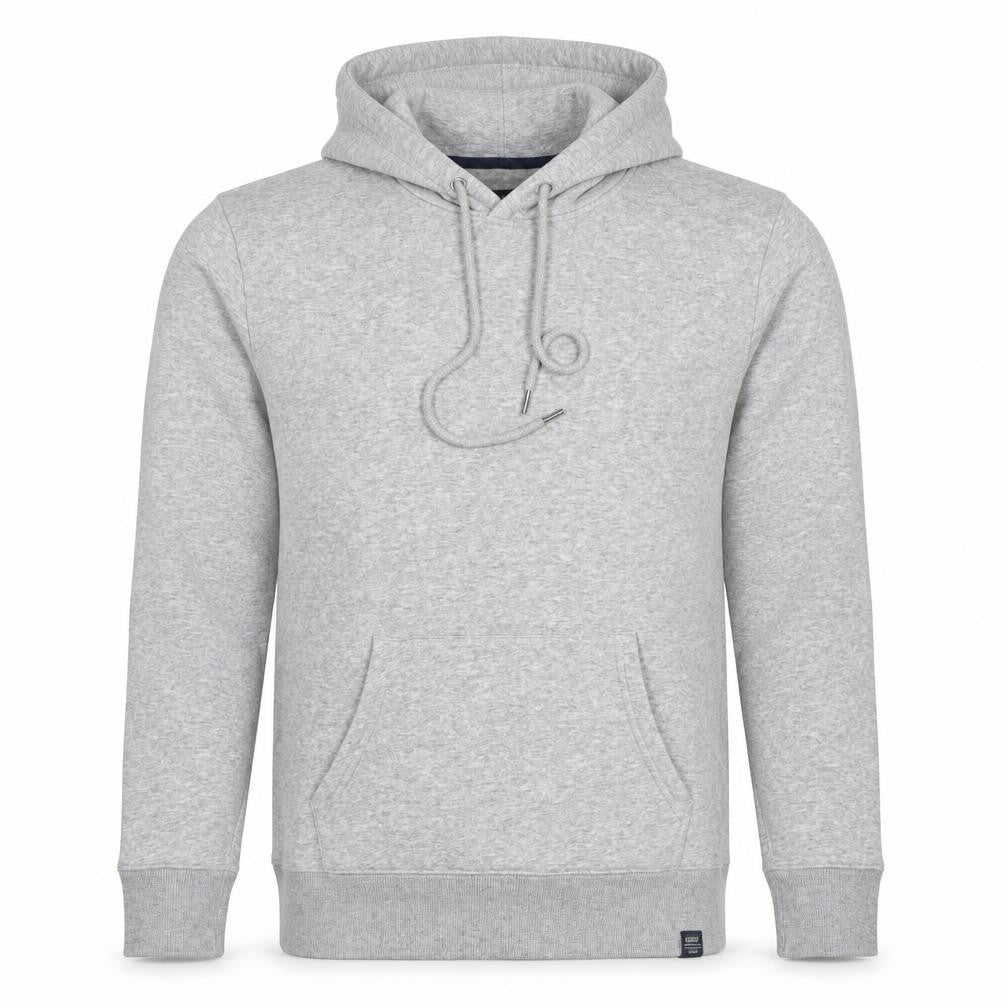 Front view of Academy Outfitters Men's Grey Pullover Hoodie, size L