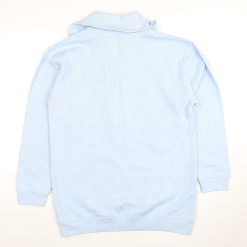 Golfino Men's Blue Cotton Blend 1/2 Zip Golf Jumper Size S