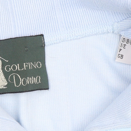 Golfino Men's Blue Cotton Blend 1/2 Zip Golf Jumper Size S