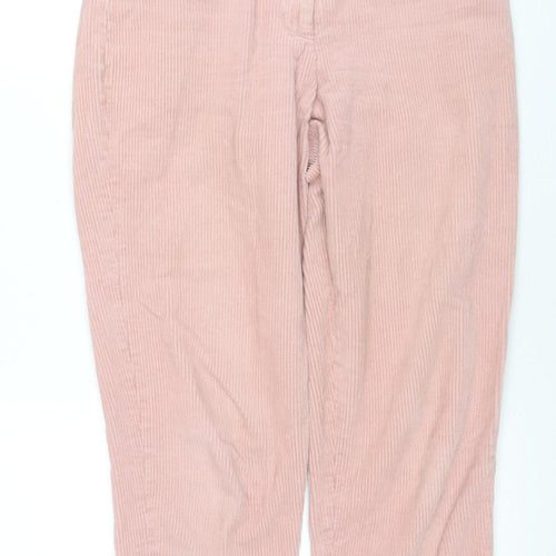 Great Plains Women Pink Corduroy Straight Trousers Size 8