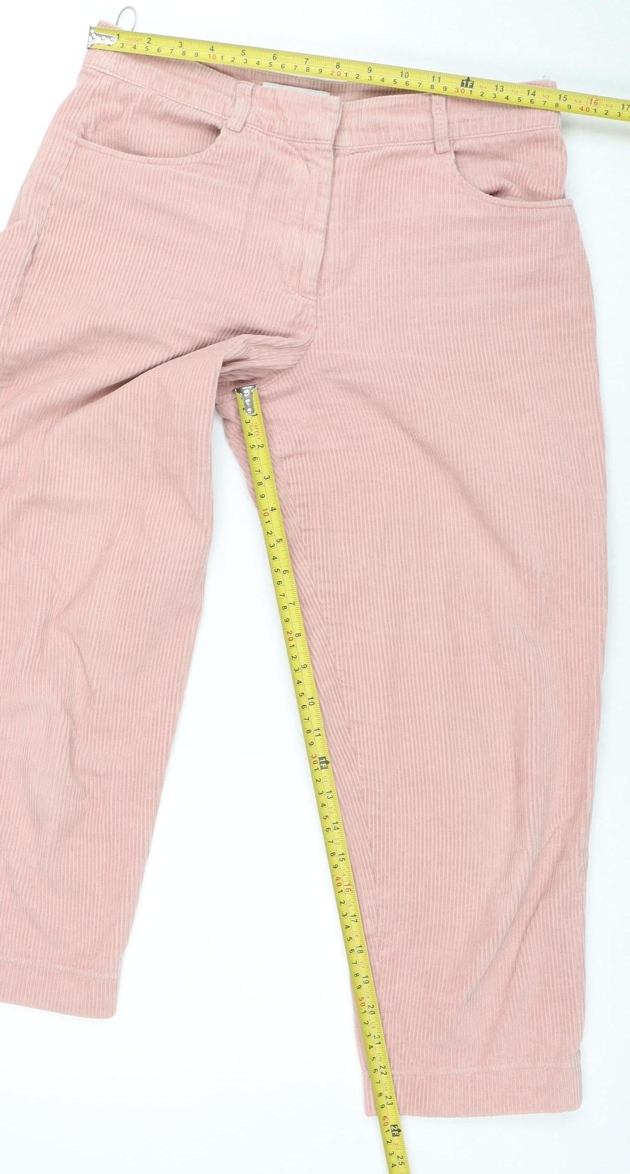 Great Plains Women Pink Corduroy Straight Trousers Size 8