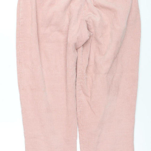 Great Plains Women Pink Corduroy Straight Trousers Size 8