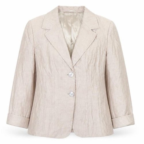 Windsmoor Women Beige Linen Blend Blazer UK 12 Classic Style