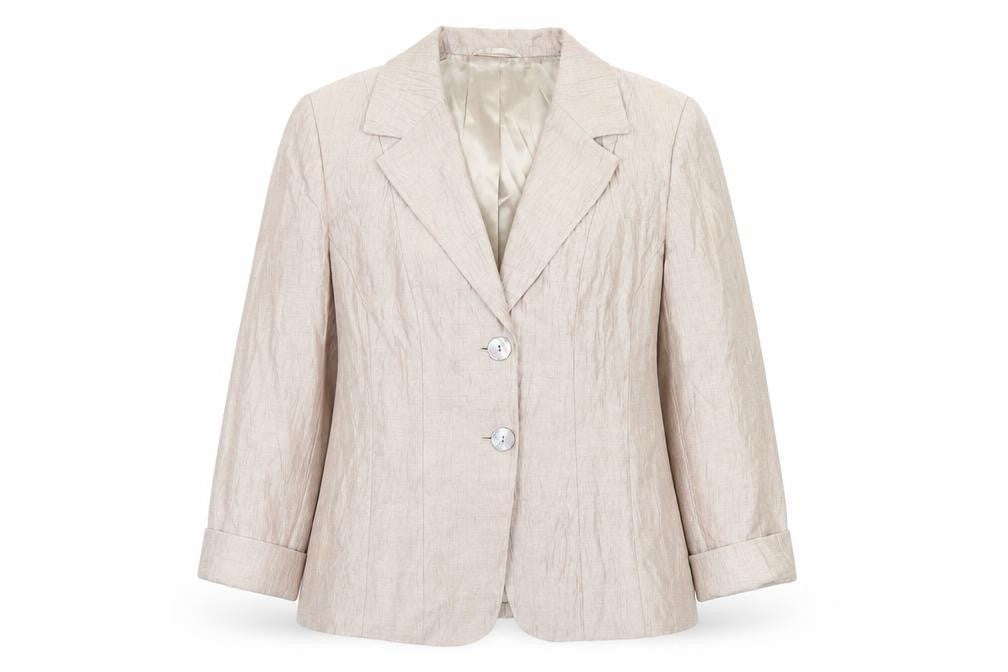 Windsmoor Women Beige Linen Blend Blazer UK 12 Classic Style