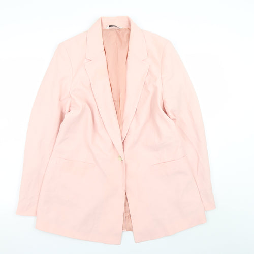 V by Very Women’s Pink Blazer UK 14 Regular Fit Single-Breasted Jacket