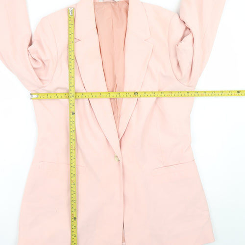 V by Very Women’s Pink Blazer UK 14 Regular Fit Single-Breasted Jacket