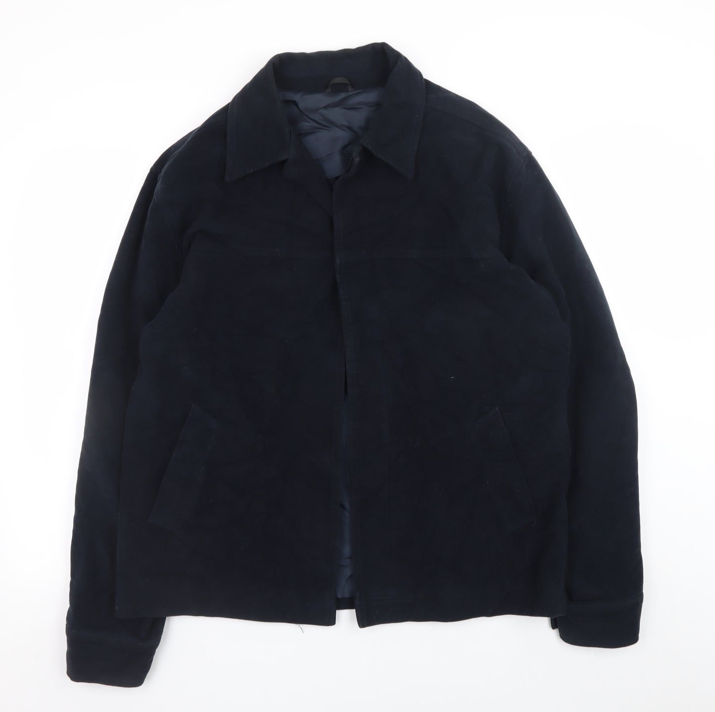 Armando Men’s Blue Cotton Lined Jacket L Casual Mid-Length