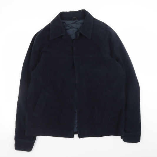 Armando Men’s Blue Cotton Lined Jacket L Casual Mid-Length