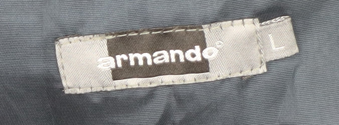 Armando Men’s Blue Cotton Lined Jacket L Casual Mid-Length