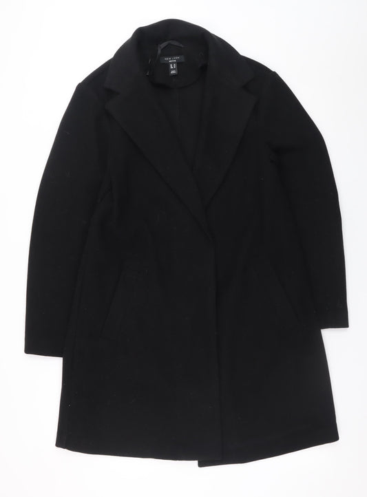 New Look Women's Black Petite Size 14 Mid-Length Overcoat