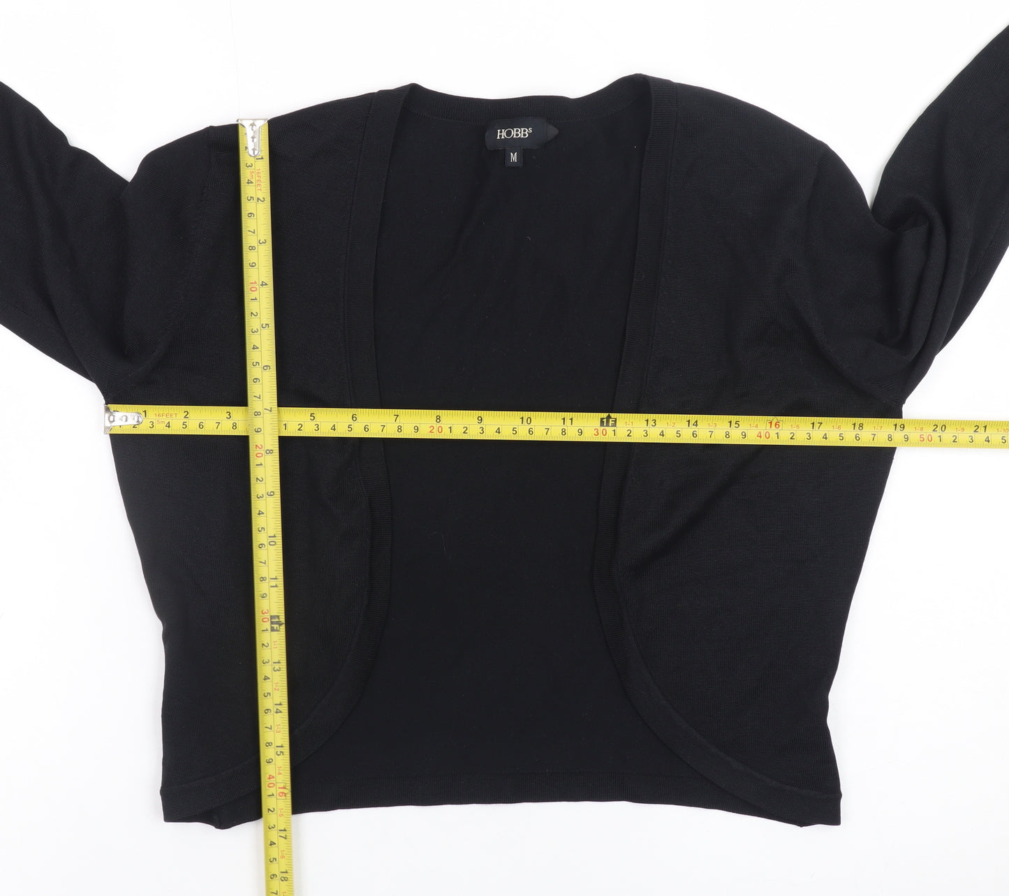 Hobbs Women’s Black Silk Blend Long Sleeve Cardigan M
