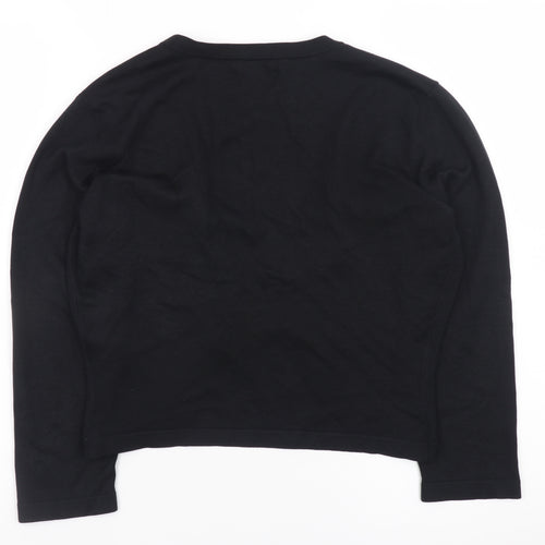 Hobbs Women’s Black Silk Blend Long Sleeve Cardigan M