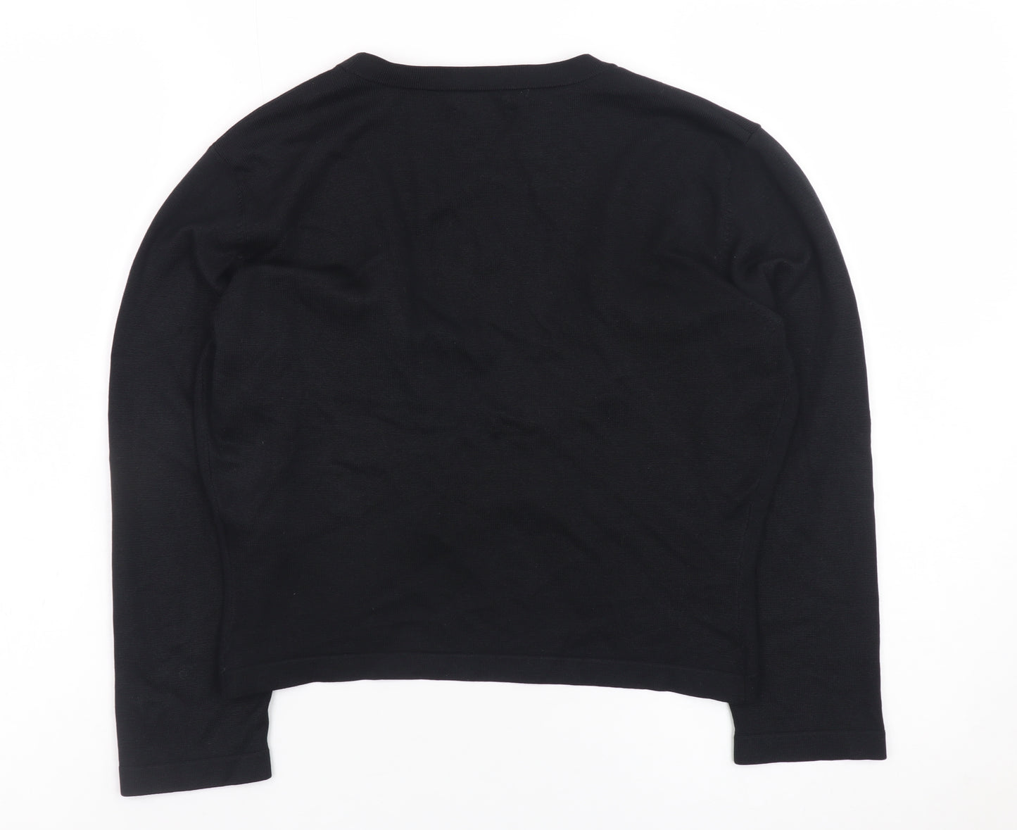 Hobbs Women’s Black Silk Blend Long Sleeve Cardigan M