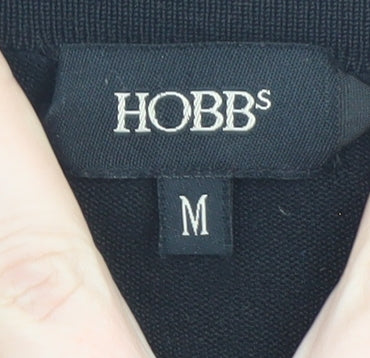 Hobbs Women’s Black Silk Blend Long Sleeve Cardigan M