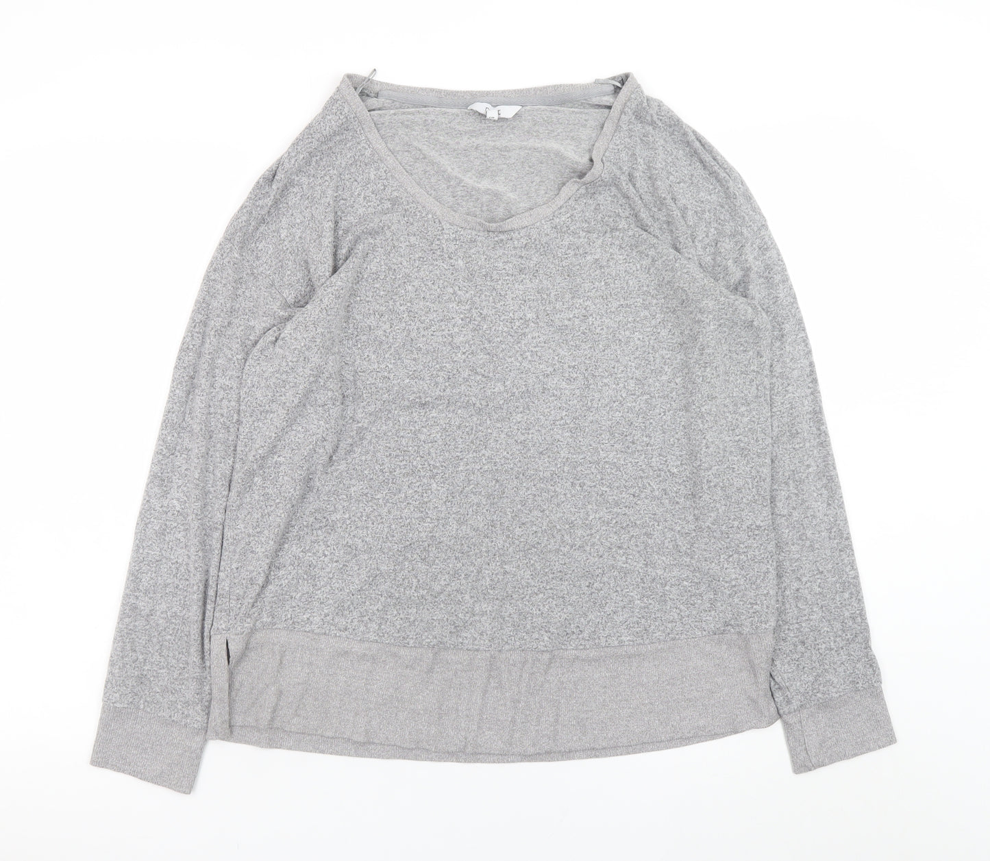 Next Womens Grey Long Sleeve Scoop Neck Jersey Top Size 16