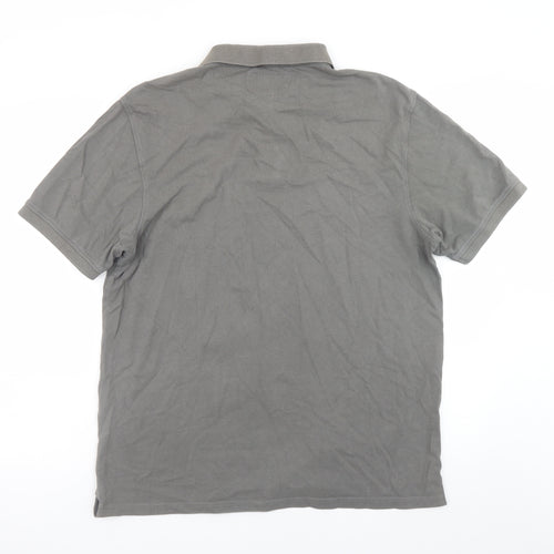 Jack Wills Men's Grey Cotton Polo Shirt L Regular Fit