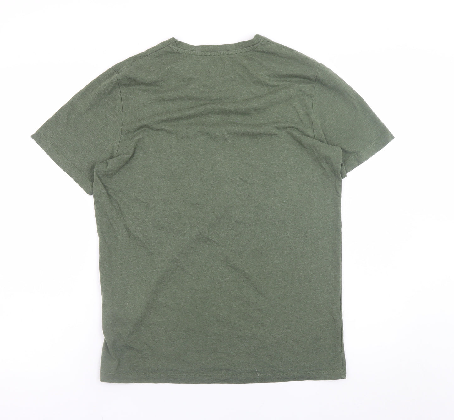 Jack & Jones Men's Green 90s Graphic Crew Neck T-Shirt Size S