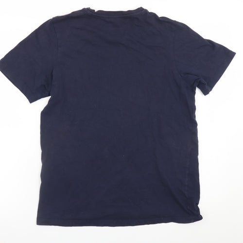 Jack & Jones Boys Navy Blue 16 Years Graphic Print Cotton T-Shirt