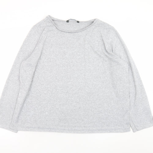 Bonmarché Womens Grey Long Sleeve Basic Jersey Top Size 22