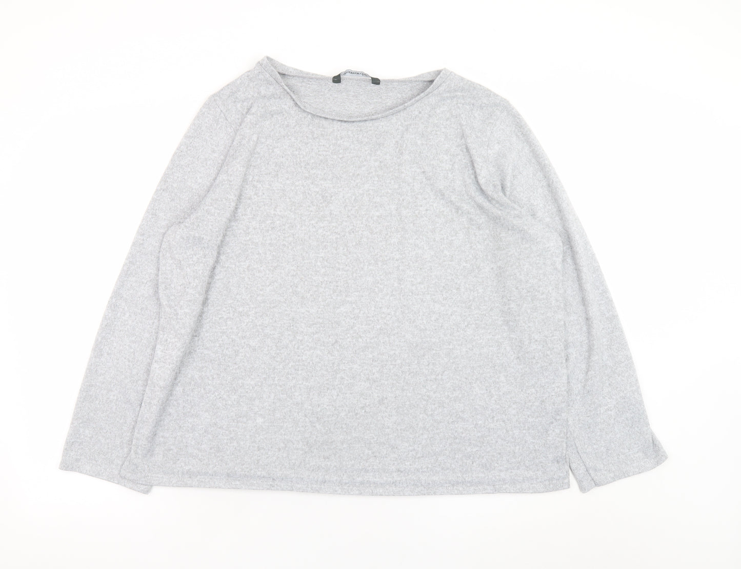 Bonmarché Womens Grey Long Sleeve Basic Jersey Top Size 22