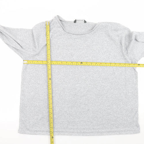 Bonmarché Womens Grey Long Sleeve Basic Jersey Top Size 22