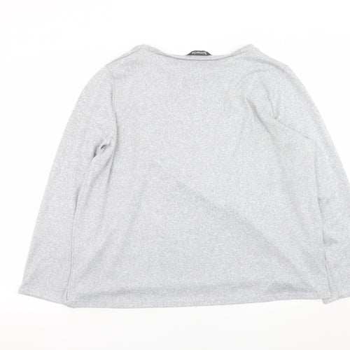Bonmarché Womens Grey Long Sleeve Basic Jersey Top Size 22