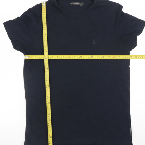 French Connection Men's Navy Crew Neck Cotton T-Shirt Size L
