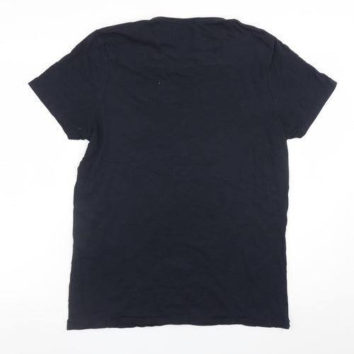 French Connection Men's Navy Crew Neck Cotton T-Shirt Size L