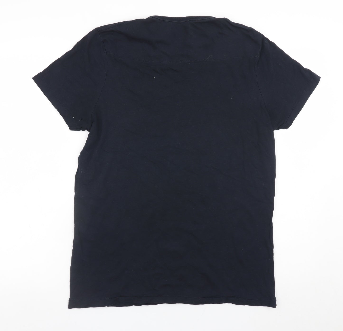 French Connection Men's Navy Crew Neck Cotton T-Shirt Size L
