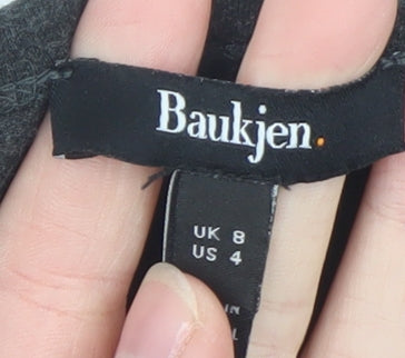 Baukjen Women's Grey Long Sleeve Button-Up Jersey Top Size 8