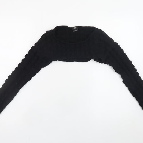 Urban Outfitters Women’s Black Cropped Long Sleeve Top XS