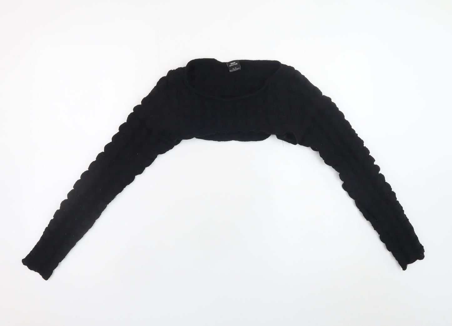 Urban Outfitters Women’s Black Cropped Long Sleeve Top XS