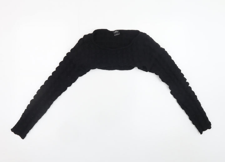 Urban Outfitters Women’s Black Cropped Long Sleeve Top XS