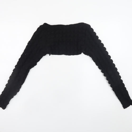 Urban Outfitters Women’s Black Cropped Long Sleeve Top XS