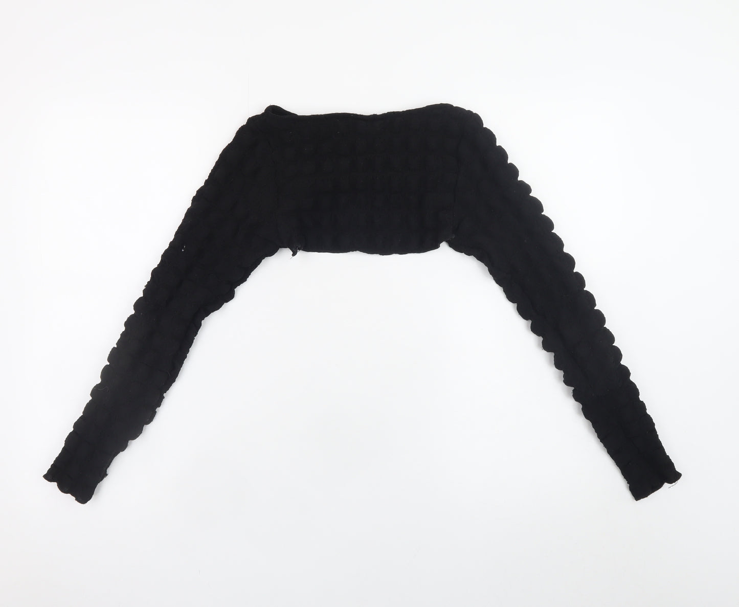 Urban Outfitters Women’s Black Cropped Long Sleeve Top XS
