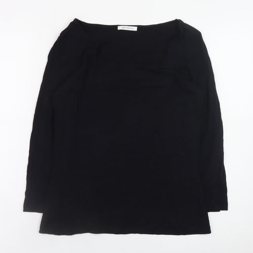 Artigiano Womens Black Size 14 Long Sleeve Viscose Top
