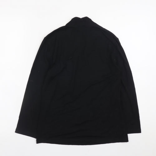 Hobbs Women Black Long Sleeve V-Neck Tunic Top Size S