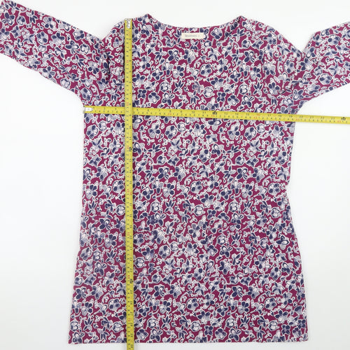 Woolovers Women's Multicoloured Floral Cotton Shift Dress M