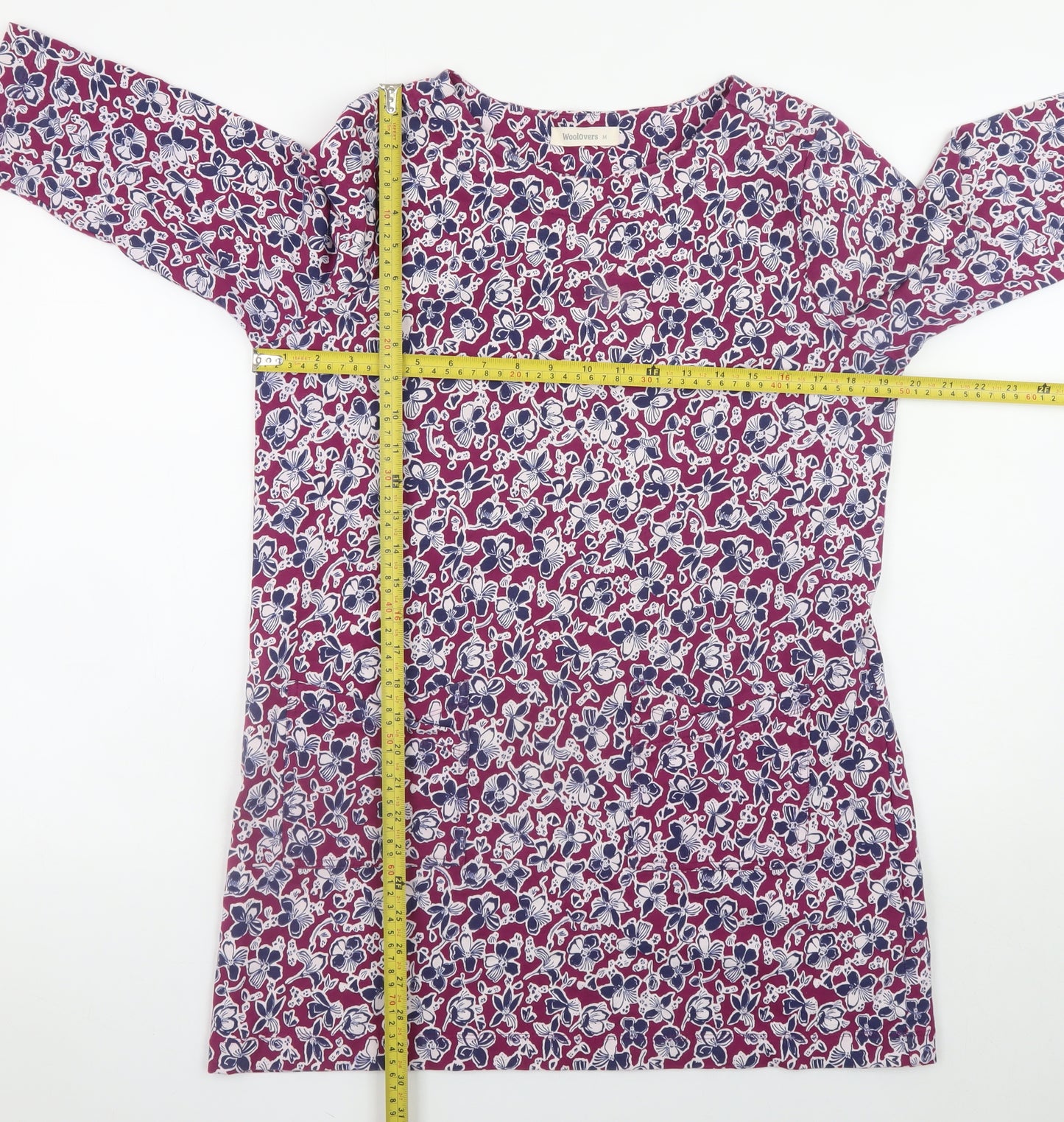 Woolovers Women's Multicoloured Floral Cotton Shift Dress M