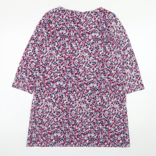 Woolovers Women's Multicoloured Floral Cotton Shift Dress M