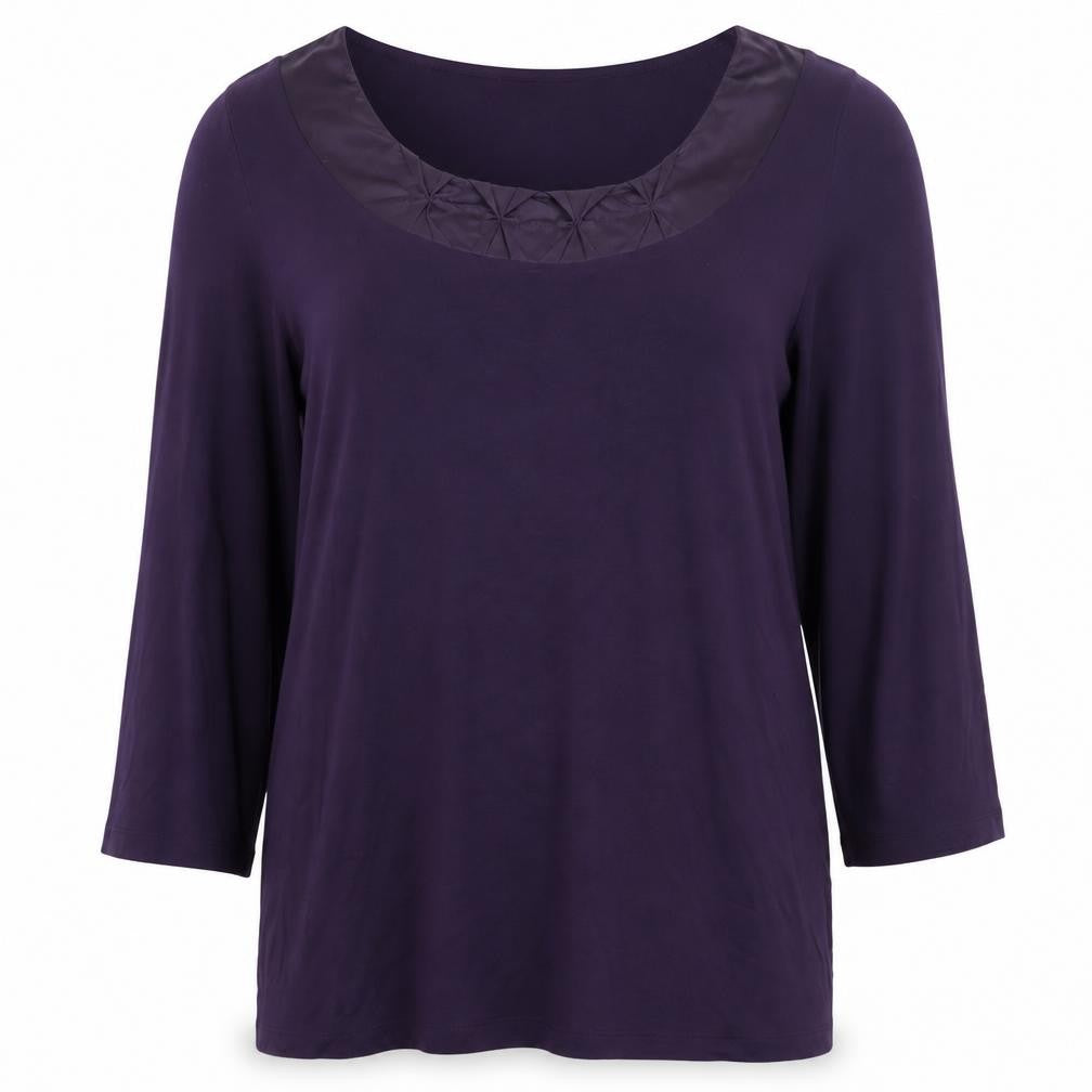 Marks and Spencer Women’s Purple 3/4 Sleeve Scoop Neck Blouse UK 12