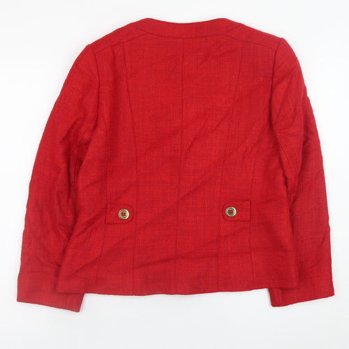 Viyella Women’s Red Petite Blazer Jacket UK 12 Acrylic Blend