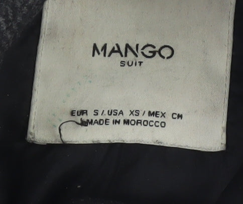 Mango Women’s Black Wool Blend Mid-Length Coat Size 8