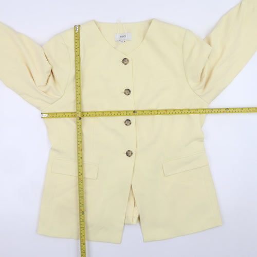 Marks and Spencer Womens Beige Blazer UK 18 Classic Mid-Length Jacket