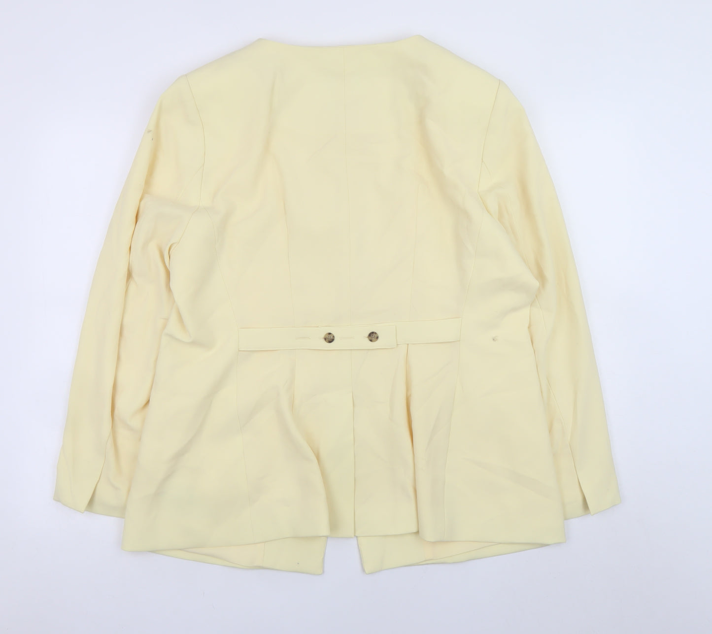 Marks and Spencer Womens Beige Blazer UK 18 Classic Mid-Length Jacket