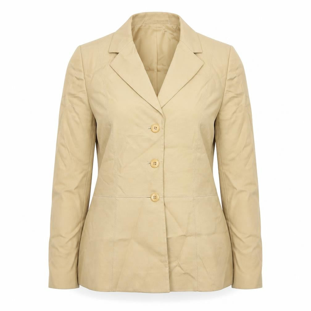 Precis Petite Women’s Beige Size 12 Blazer Jacket Smart Formal Mid-Length