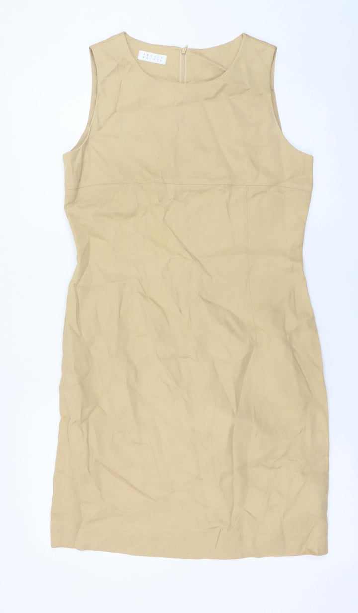 Precis Petite Beige Sleeveless Sheath Dress Women’s Size 12