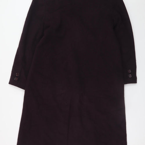 Marks and Spencer Womens Brown Wool Overcoat Size 12 Petite