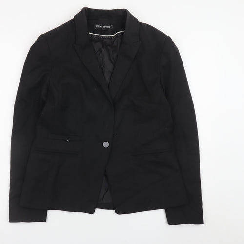 Next Petite Women’s Black Blazer Jacket Size 12 Regular Fit
