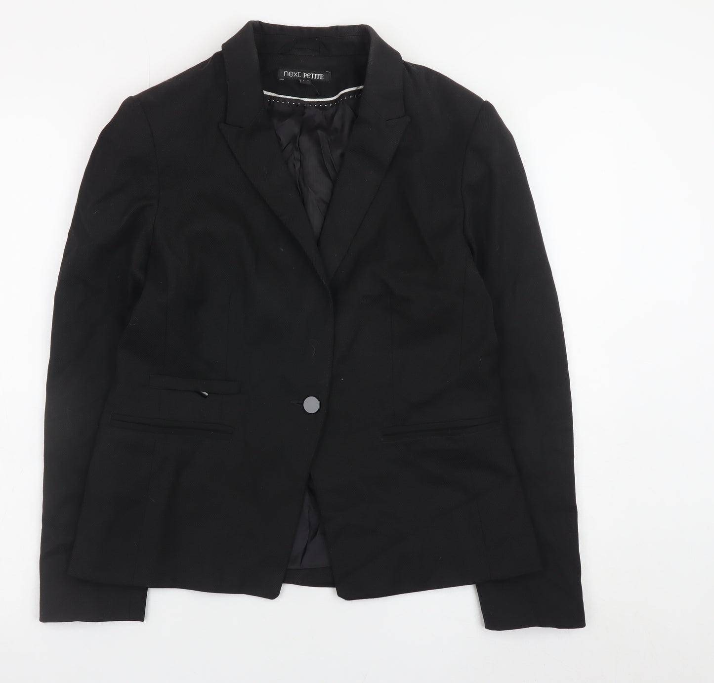 Next Petite Women’s Black Blazer Jacket Size 12 Regular Fit